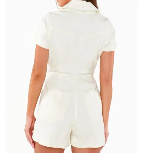 Show Me Your Mumu Ranch Romper in Pearly White - Picture 4 of 12